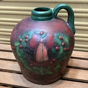 Bob's Pottery Small Jug "Primitive Colors Christmas" by Susan Winget Lang & Wise